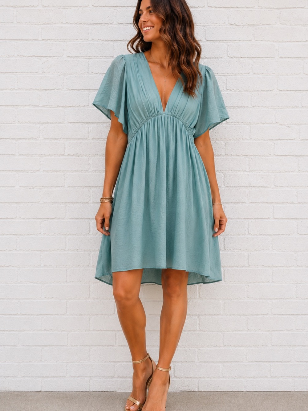 Scandal Italy Aquarius 23 Aqua Blue Midi Dress NWT EST Size XS